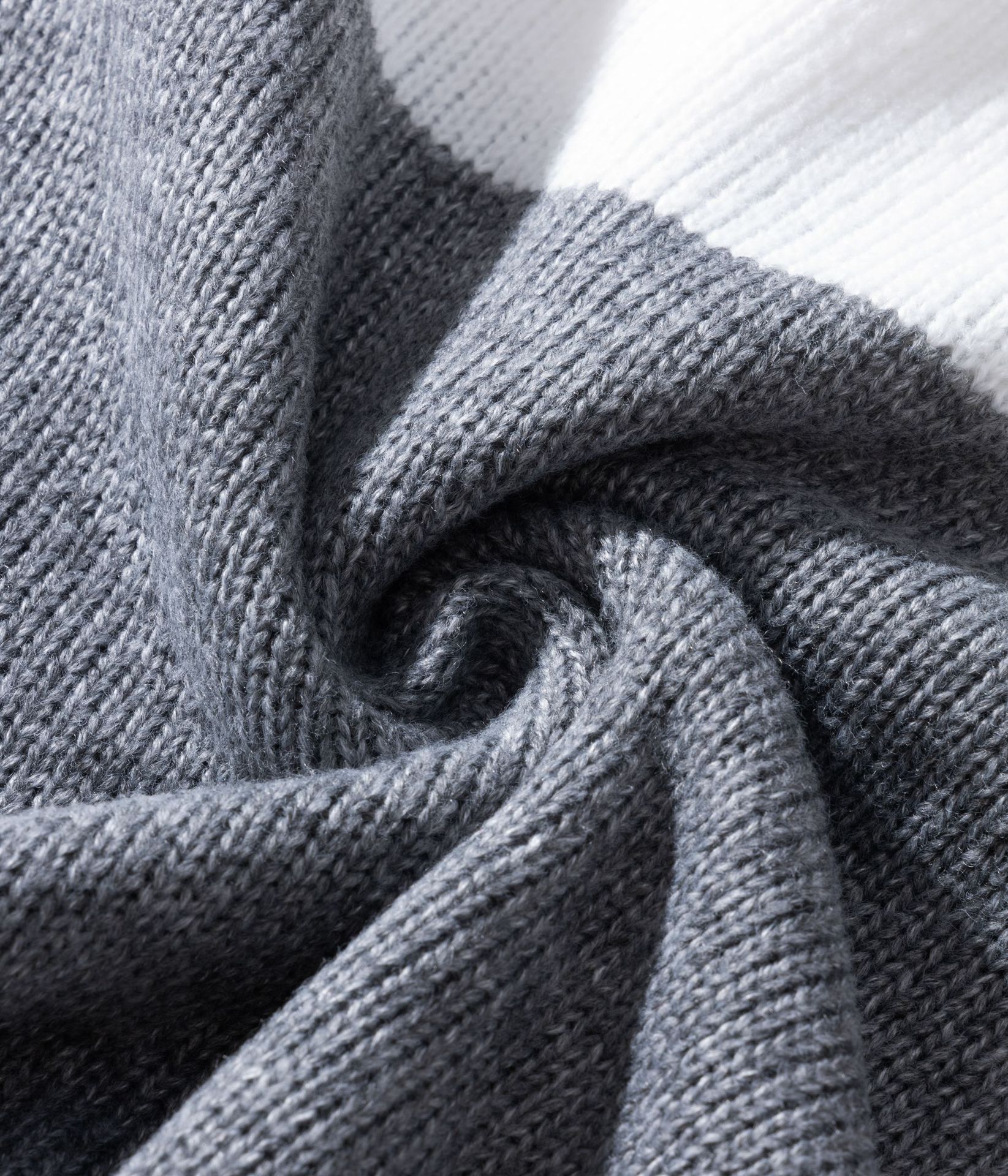 Pull en tricot à blocs de couleurs pour homme, motif torsadé rétro, manches longues, col ras du cou, tenue chaude et décontractée pour l'automne et l'hiver_voghion.com