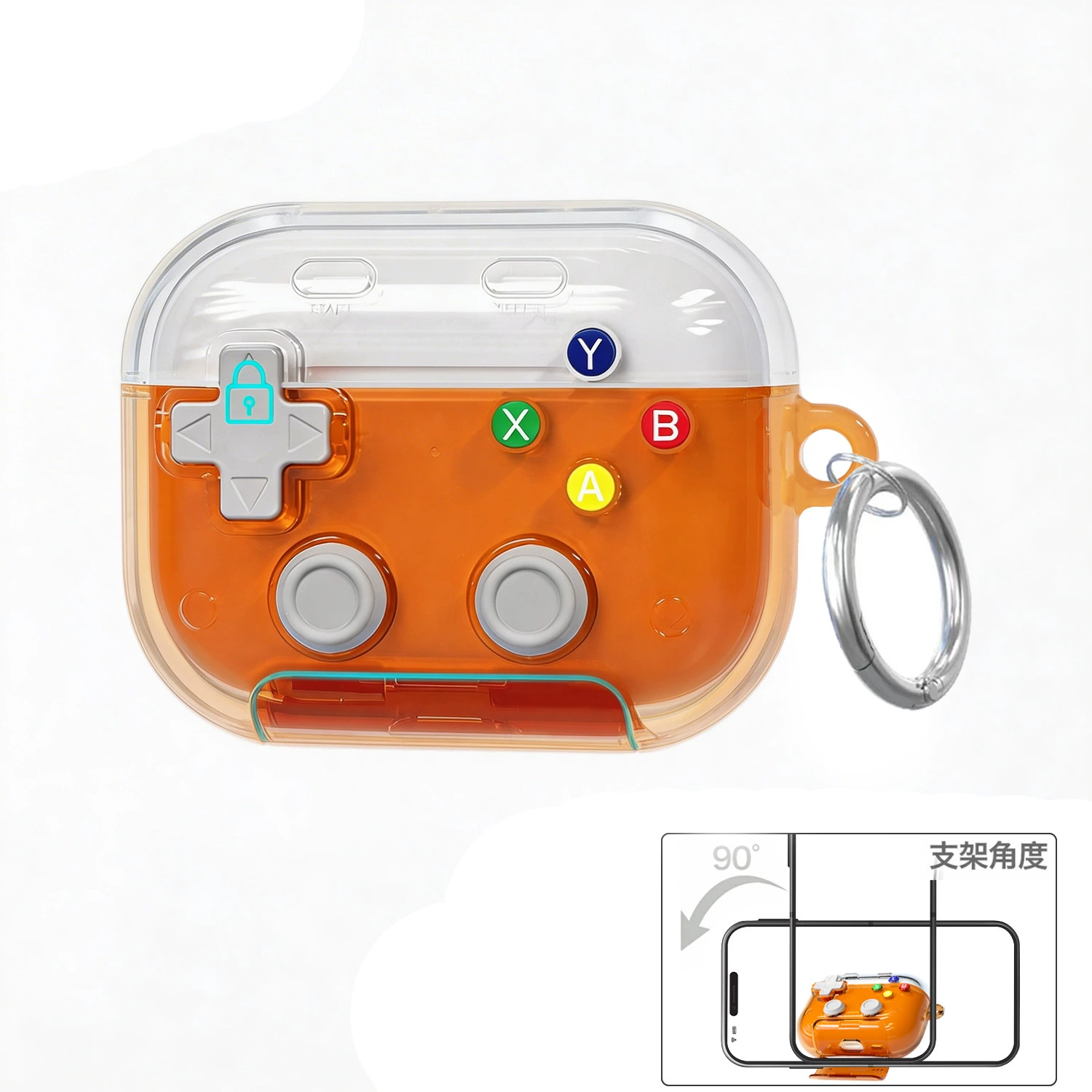 Apple, compatible transparent protective case, tubing, headphones, pro2