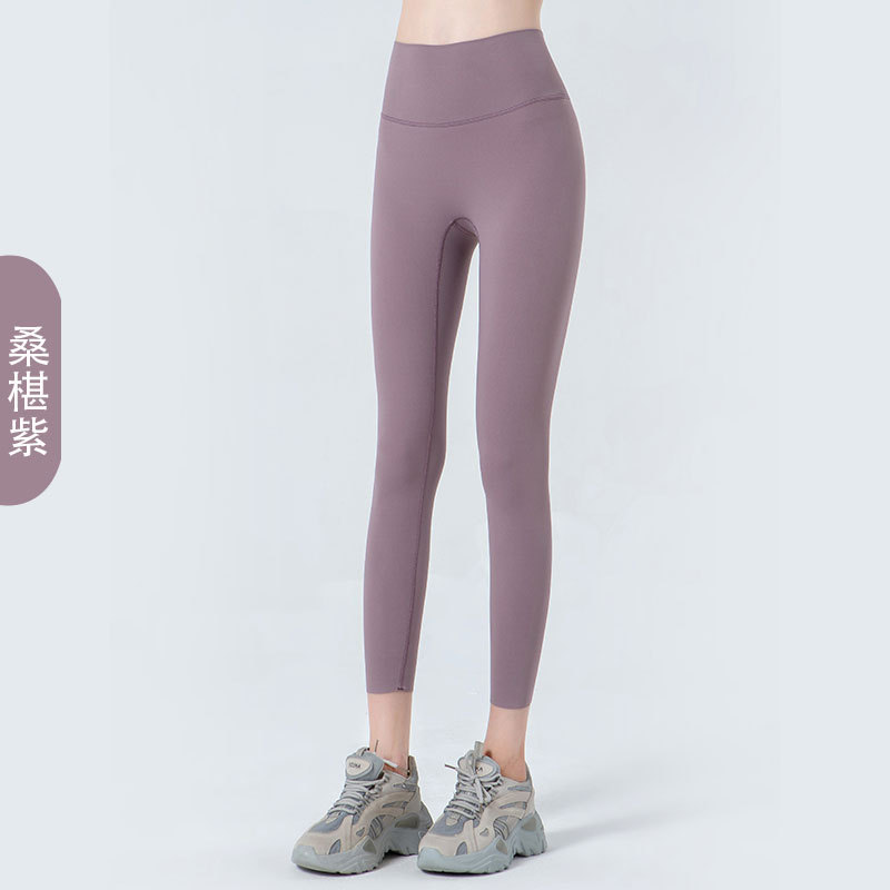 Procesamiento personalizado de una sola pieza de nubes de yoga pantalones de cintura alta para mujeres pantalones deportivos de bolsillo