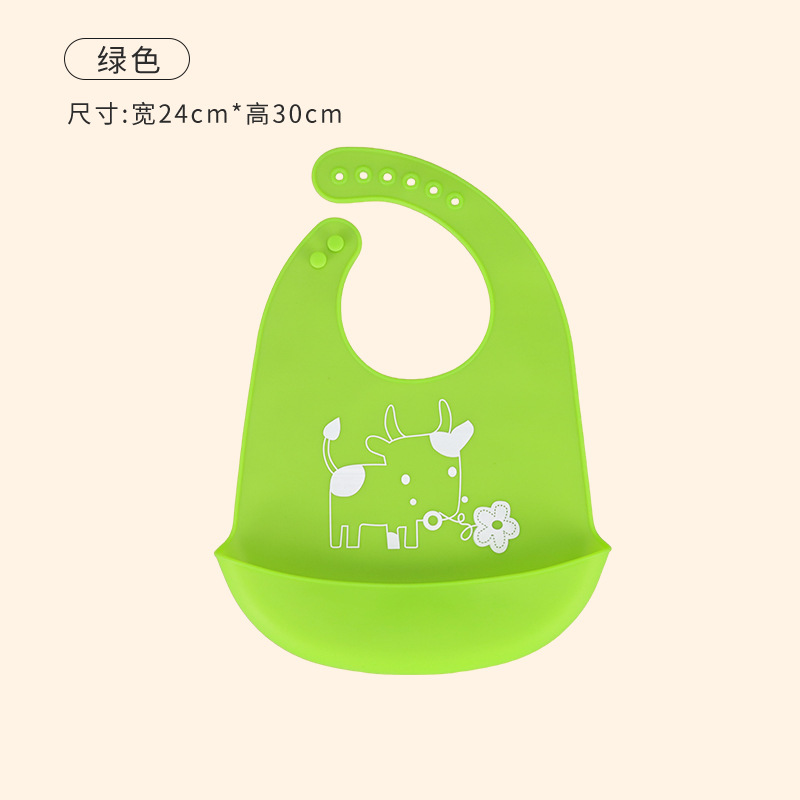 新型シリカゲルのよだれかけの赤ちゃんの防水よだれかけの幼児のプリントの図案の動物の純色のよだれかけ