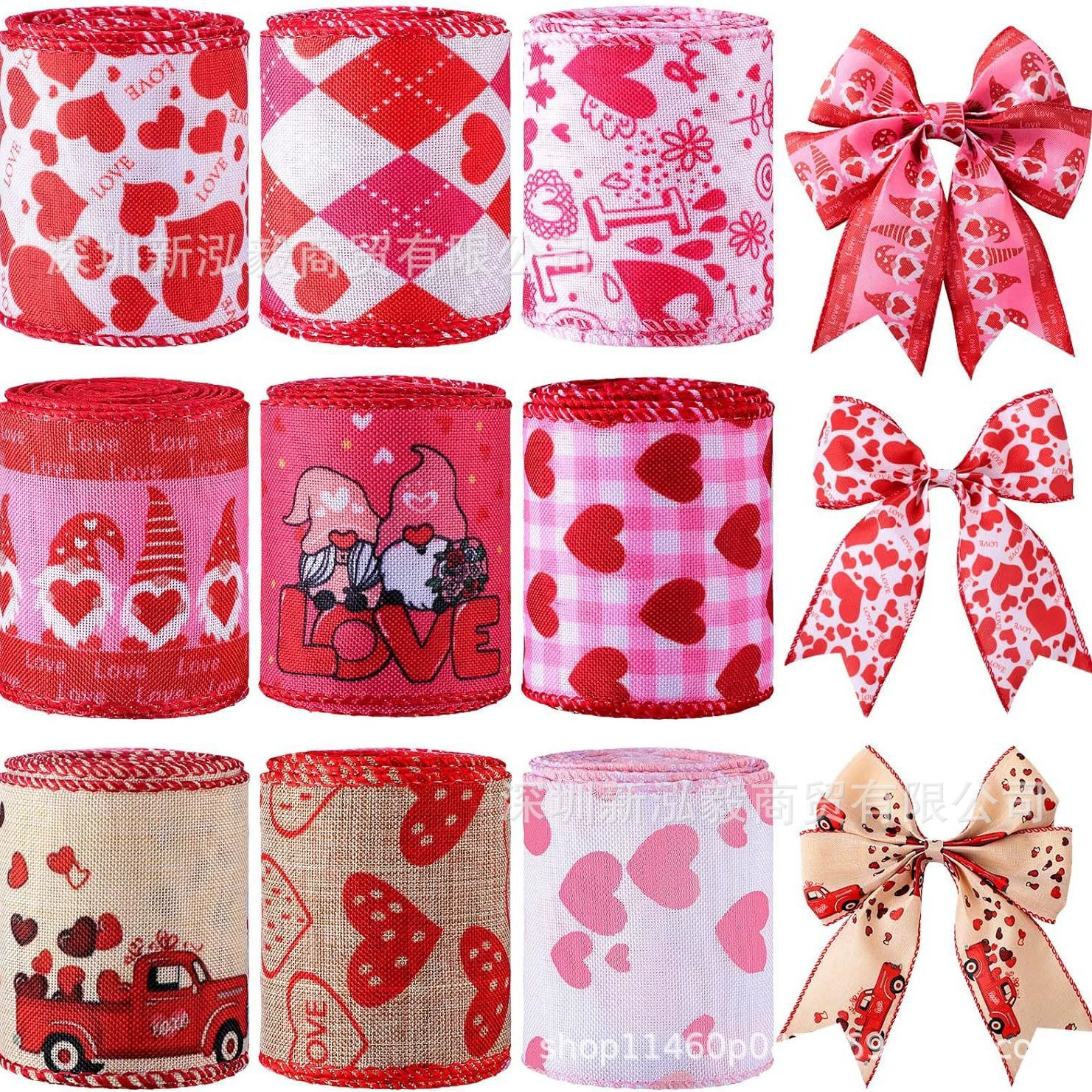 День Святого Валентина проводной край ленты любовь сердце красное сердце узор ленты счастливый День Святого Валентина грузовик ленты лук