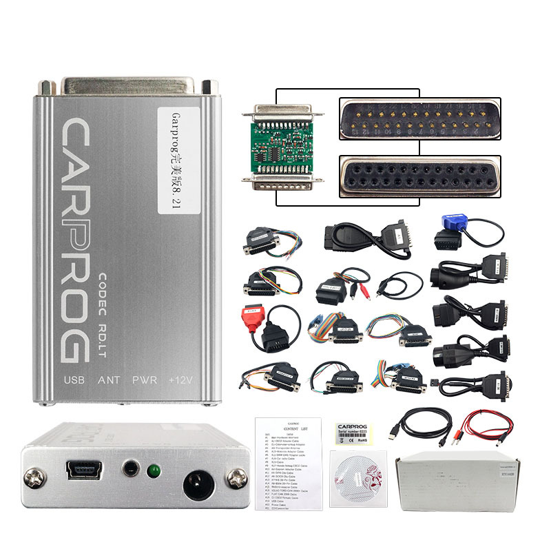 跨境CARPROG V8.21/V10.93/V13.77 汽车ECU编程仪全套21个适配
