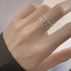 Chain, fashionable small design brand ring, on index finger, internet celebrity, simple and elegant design