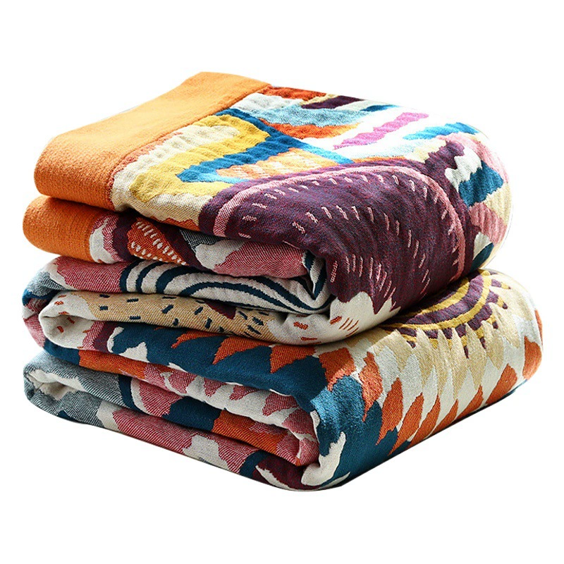 Простые марлевые хлопчатобумажные простыни Двойное одеяло Современное летнее прохладное одеяло тонкое летнее одеяло