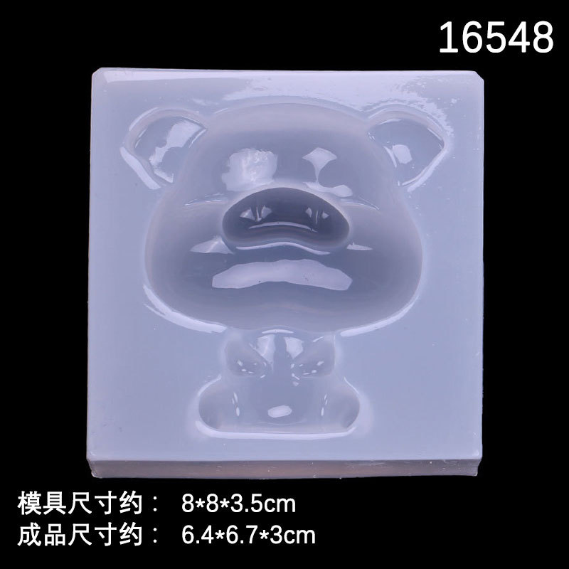 Espejo de epoxi joyería cristal molde DIY lindo cerdo Castillo Príncipe princesa decoración Silicona