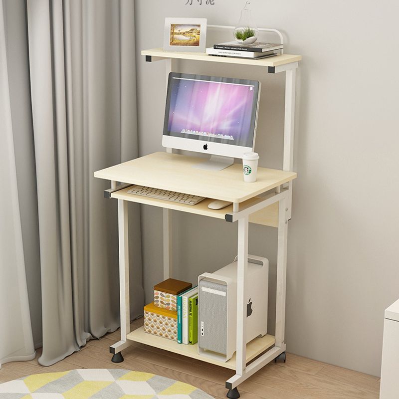 Desktop computer table for home use, simple and economical, student bedroom desk with bookshelf combination, space-saving, simple small table Desktop computer table for home use, simple and economical, student bedroom desk with bookshelf combination, space-saving, simple small table