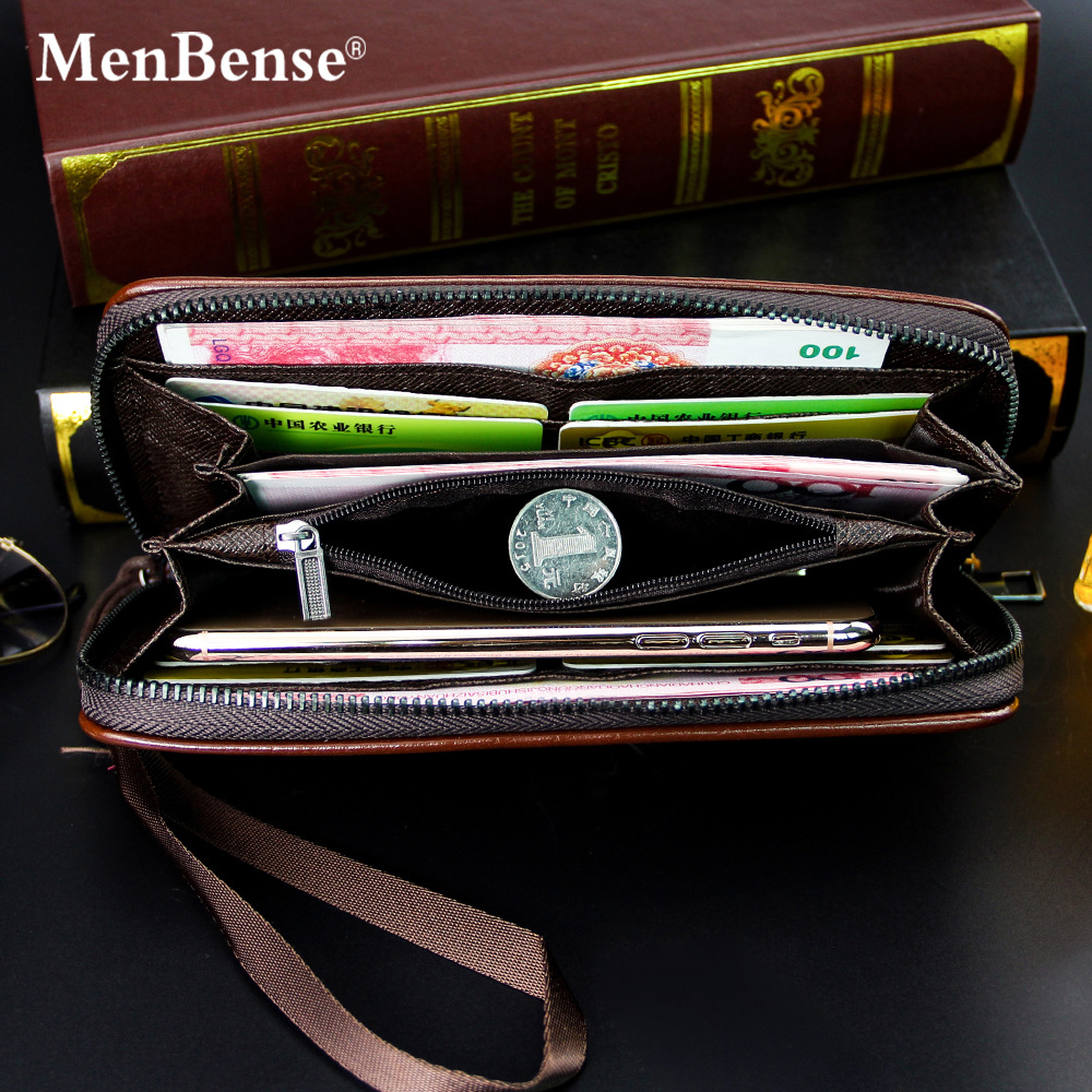 Suministro Directo de fábrica los nuevos hombres del embrague largo solo tirón lychee patrón cremallera gran capacidad bolso