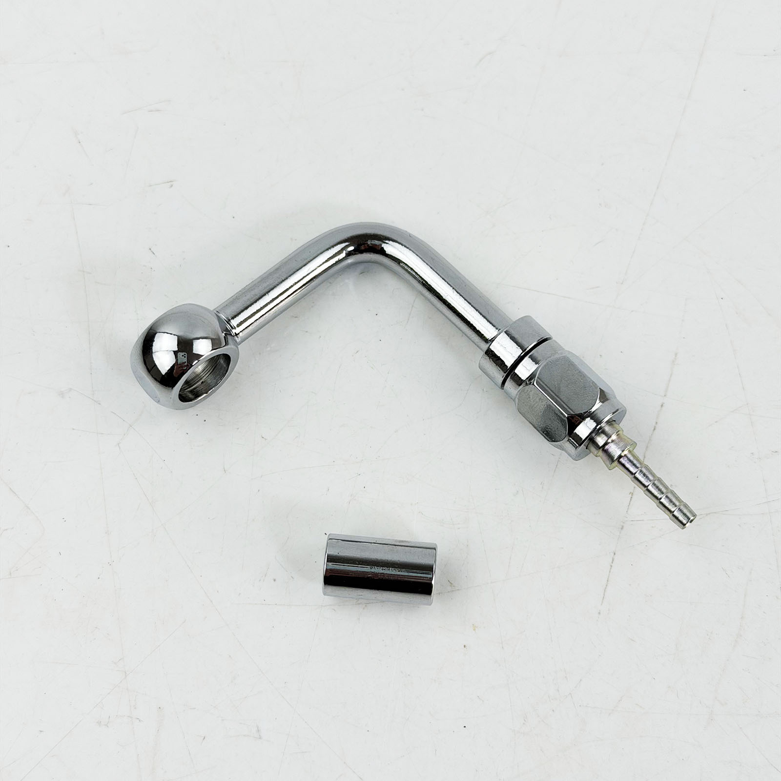 M10 0-Degree/28-Degree/90-Degree/90-Degree Extended Nickel-Plated Brake Steel Hose Fish-Eye Fitting Crimped Hydraulic Connector