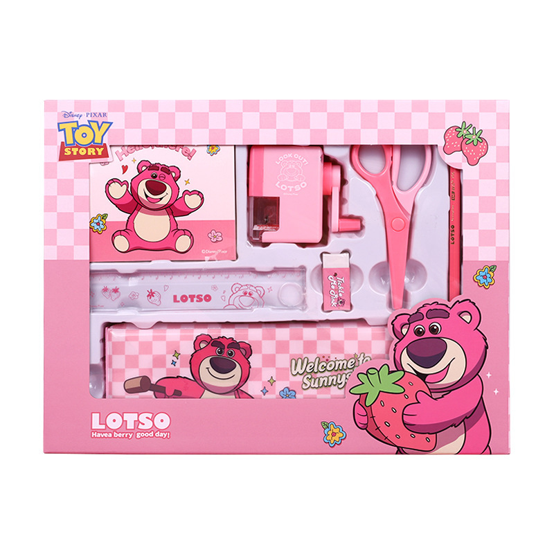 Conjunto de papelería auténtico, caja de regalo para estudiantes de primaria, regalo de regreso a la escuela, premio para el Día de los niños, caja de regalo de cumpleaños