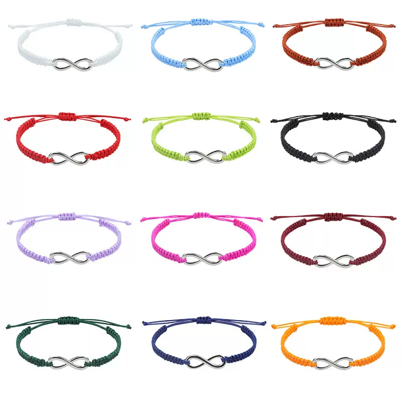 跨境热销8字幸运手绳 手工编织手链情侣闺蜜友谊礼物饰品 手链