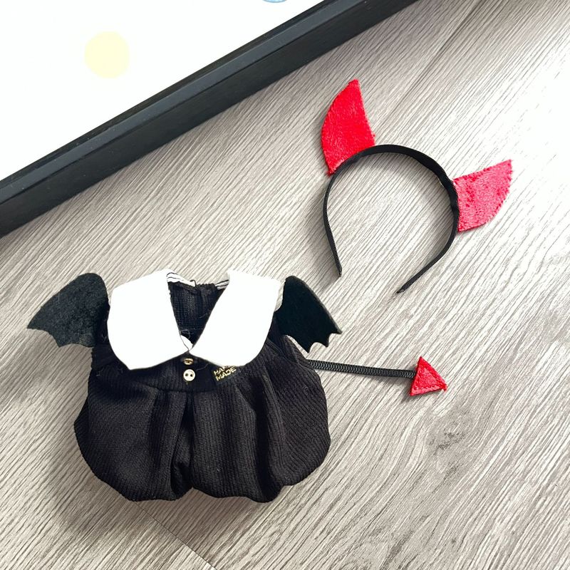 一二三代钥匙扣Labubu衣服挂件拉布布娃衣暗夜小恶魔圣诞万圣节萌|undefined