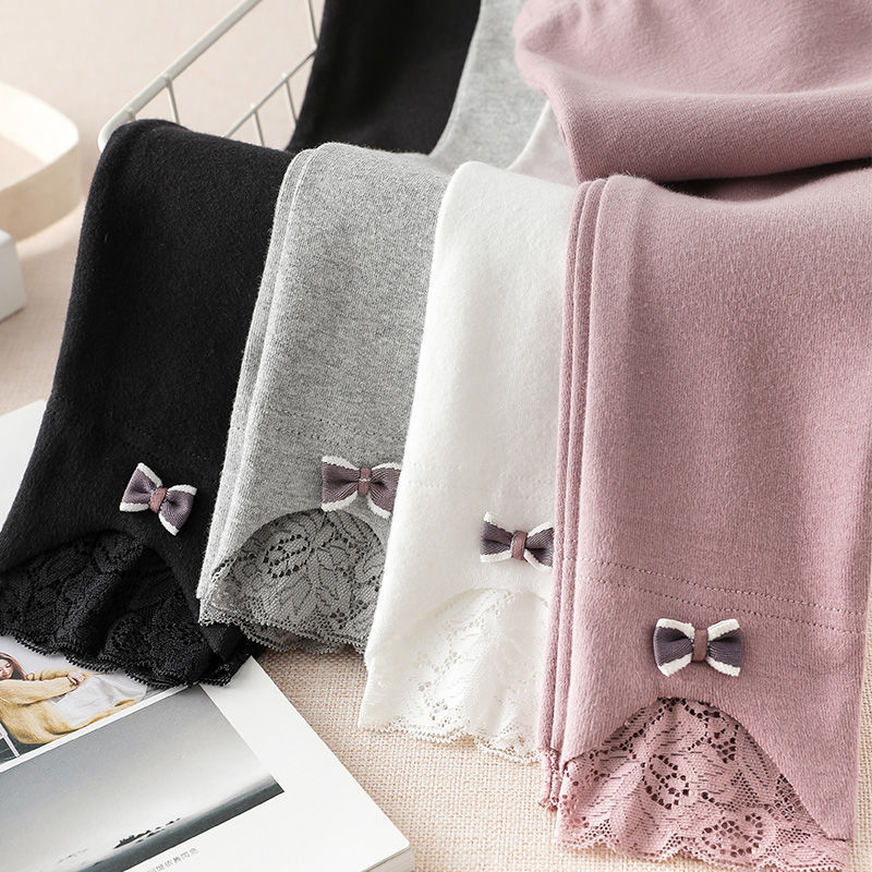 Girls' Leggings 2024 Spring and Autumn New Outfit Children's Trousers Girls' Western Style Autumn Baby Girls' Lace Pants