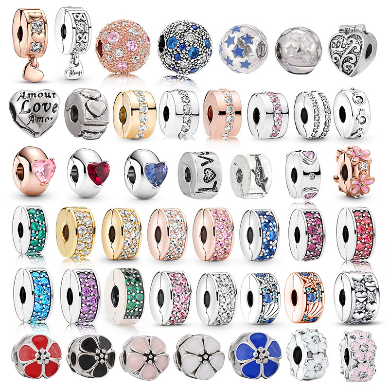Pan's Spacer Bead Positioning Buckle Hole Can Open 4mm Fixed Clip Creative DIY Beaded Bracelet Bracelet Beads