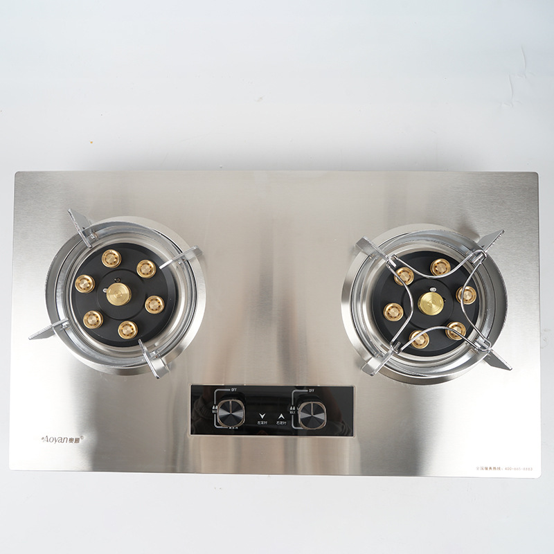 Suministro directo de fábrica D03 recolección de energía tiempo estufa de fuego hogar estufa de gas natural incrustado de doble propósito estufa de gas doble estufa