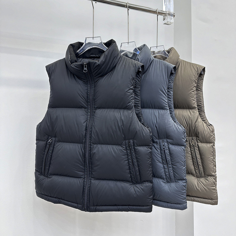 Thickened Stand-Up Collar down Vest for Men, White Duck Down, 2025 Lightweight Soft Sleeveless down Jacket Vest, Winter Coat