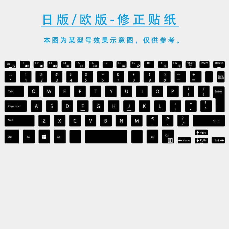 Japanese European Edition Correction Sticker Lingyue 14 5488 ins15 5520 Xps13 9360 9500 Keyboard Sticker