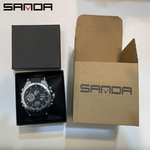 Sanda direct selling watch factory direct selling packaging gift carton square quartz watch fashion watch box wholesale