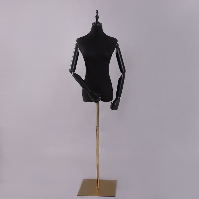 Modelo de tienda de ropa estante leche seda hembra medio cuerpo maniquí mesa modelo de cabeza pantalla estante ventana vestido de novia modelo accesorios femenino image 14