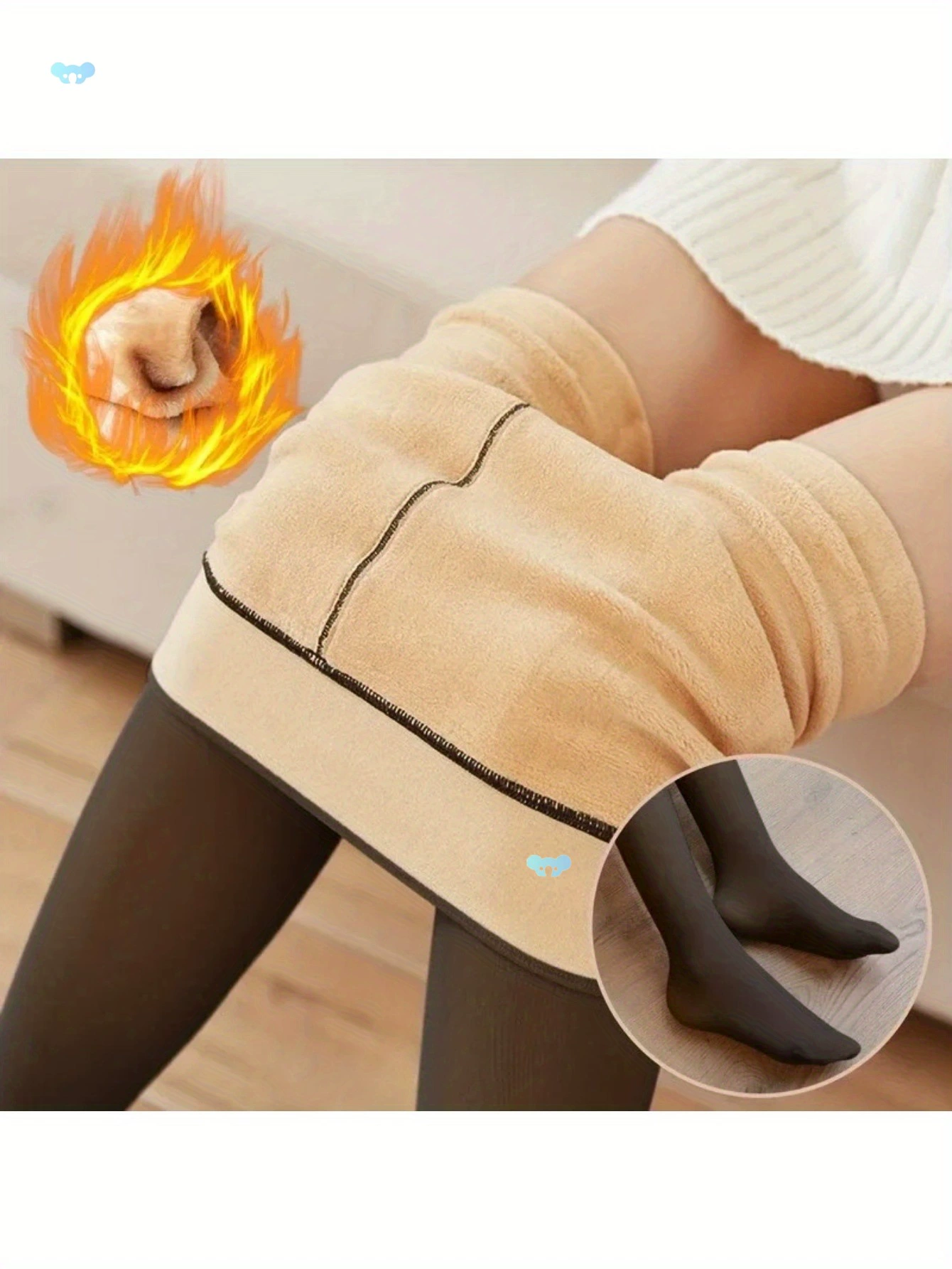 Женские термолеггинсы зимние теплые сексуальные эластичные полупрозрачные