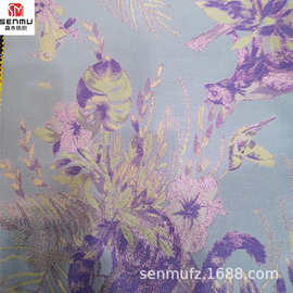 新款宫廷提花布服装面料礼服复古旗袍色织时装布料 外套色织布料