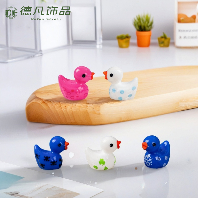 Creative Micro-Landscape Simulated Printed Duckling Resin Crafts DIY Decorations Small Animals Desktop Ornaments