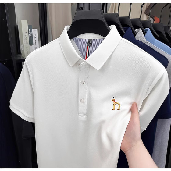 専門店の正規品ハギスpoloシャツ男性夏新作カジュアルスリムtシャツシンプルファッション男性上着|undefined