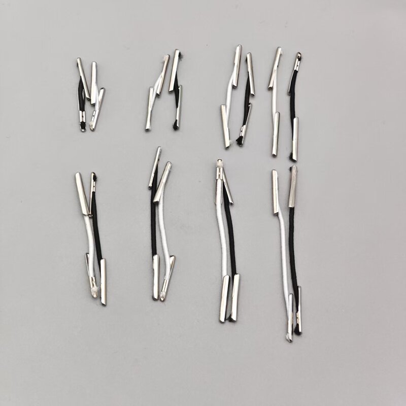 Factory Direct Sales Elastic Band with Iron Buckle Elastic Rope with Inverted Buckle at Both Ends Rubber Band Mask Rope Loose-Leaf Book Binding Rope Metal Buckle