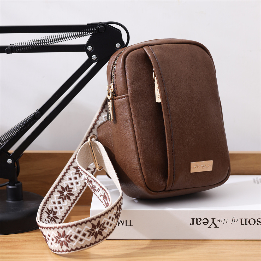 Prettyzys bolso de pecho para mujer bolso de mensajero de cuero PU de moda casual al por mayor bolso de teléfono móvil de viaje bolso de hombro