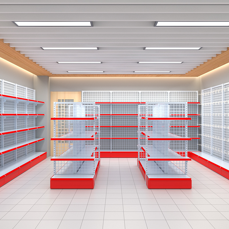 良達棚売店コンビニの棚日用品士多店棚バックネット式棚|undefined