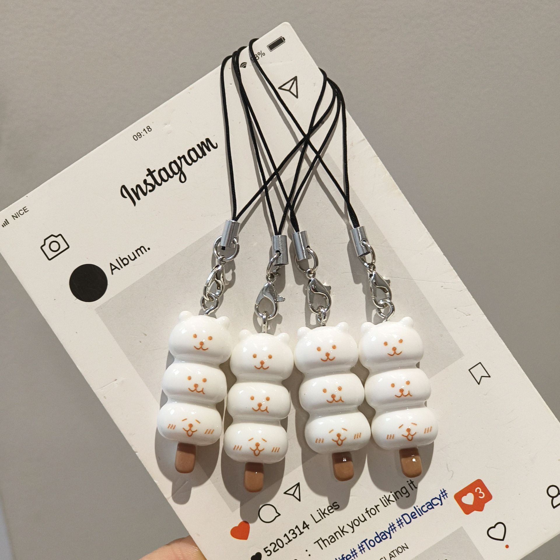 Cute Girl Bear Pendant Cartoon Super Cute and Sweet Mobile Phone Chain Bag Pendant Couple Best Friend Hanging Jewelry