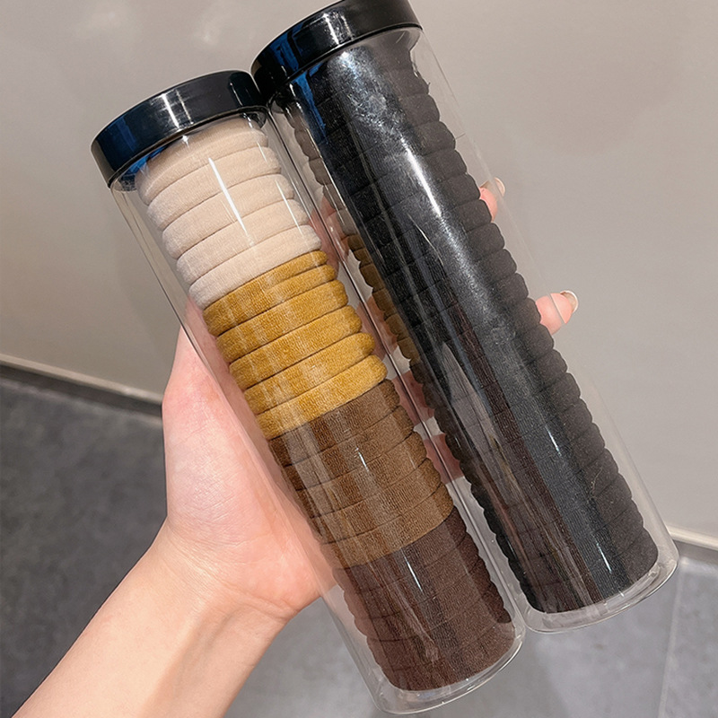 Korean version of 20 pieces of flannel canned high elastic head rope seamless rubber band women's head does not hurt the hair rope hair ring Korean version of 20 pieces of flannel canned high elastic head rope seamless rubber band women's head does not hurt the hair rope hair ring