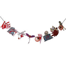 万圣节吊旗纸质彩旗生日派对拉花儿童房间幼儿园挂饰圣诞拉旗万圣