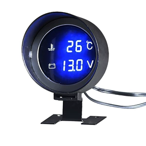 Tapança tipli su temperaturu gərginliyi birləşmiş rəqəmsal displey 12V24V avtomobil modifikasiya aləti