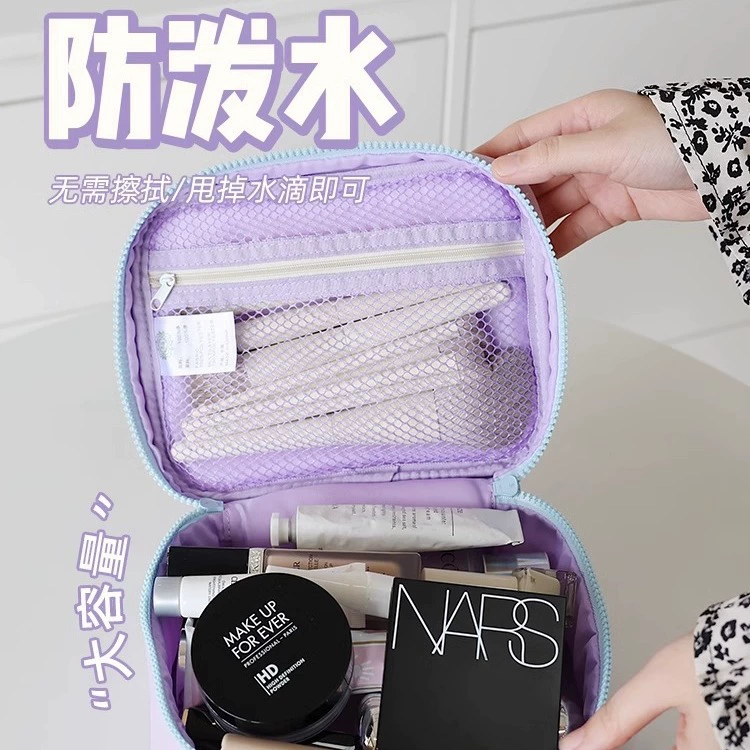 Capacious genuine cute cosmetic bag, handheld Japanese organizer bag for traveling, high-quality style