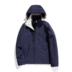 2025冲锋衣男三合一防泼水户外登山服女可拆卸两件套可定制印LOGO