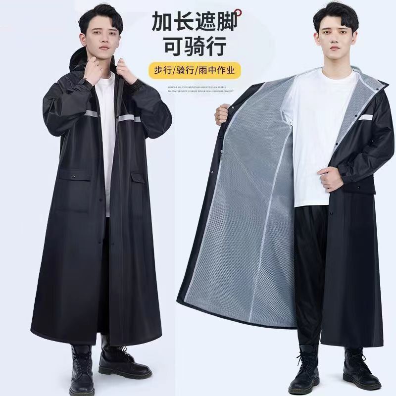 New Raincoat Rainproof Men's and Women's Outdoor Single Hiking Raincoat Thickeneded Full Body Labor Protection Sanitation Construction Poncho
