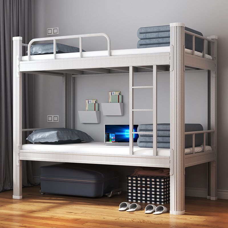 Yan En Upper and Lower Bunk Iron Bed Bunk Bed Iron Bed Staff Dormitory Bed Upper and Lower Bed Iron Bed Student High and Low Bed Rack
