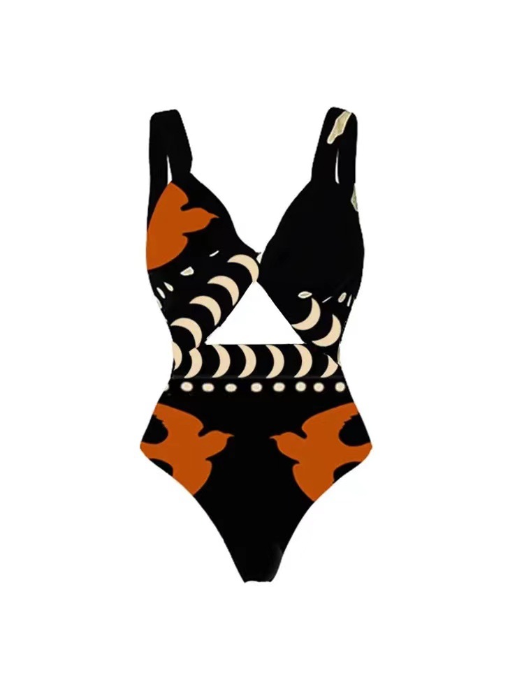 Femmes Rétro Fleur Ensemble 2 Pièces Une Seule Pièce Maillots De Bain display picture 7