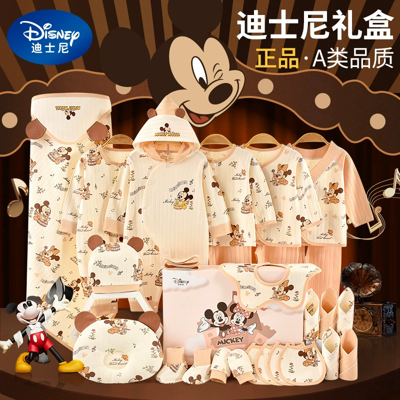 Подарочная коробка для новорожденных Disney, детская одежда, летний хлопковый костюм для новорожденного, подарок на встречу с полнолунием
