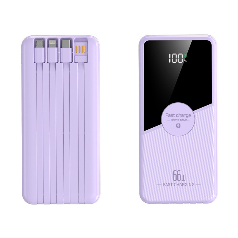 66W超急速充電パワーバンク、ケーブル付き、20000mAh超大容量モバイル電源、卸売カスタマイズロゴ|undefined