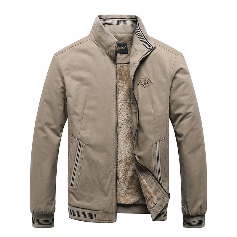 Herren Winterjacke Für Business Casual Mit Weichem Plüschfutter_voghion.com