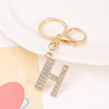 Metal keychain with letters, golden pendant, English letters, wholesale