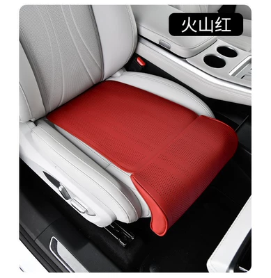 Car Seat Cushion, In-Car Footrest, Multi-function pad - volcanic-red