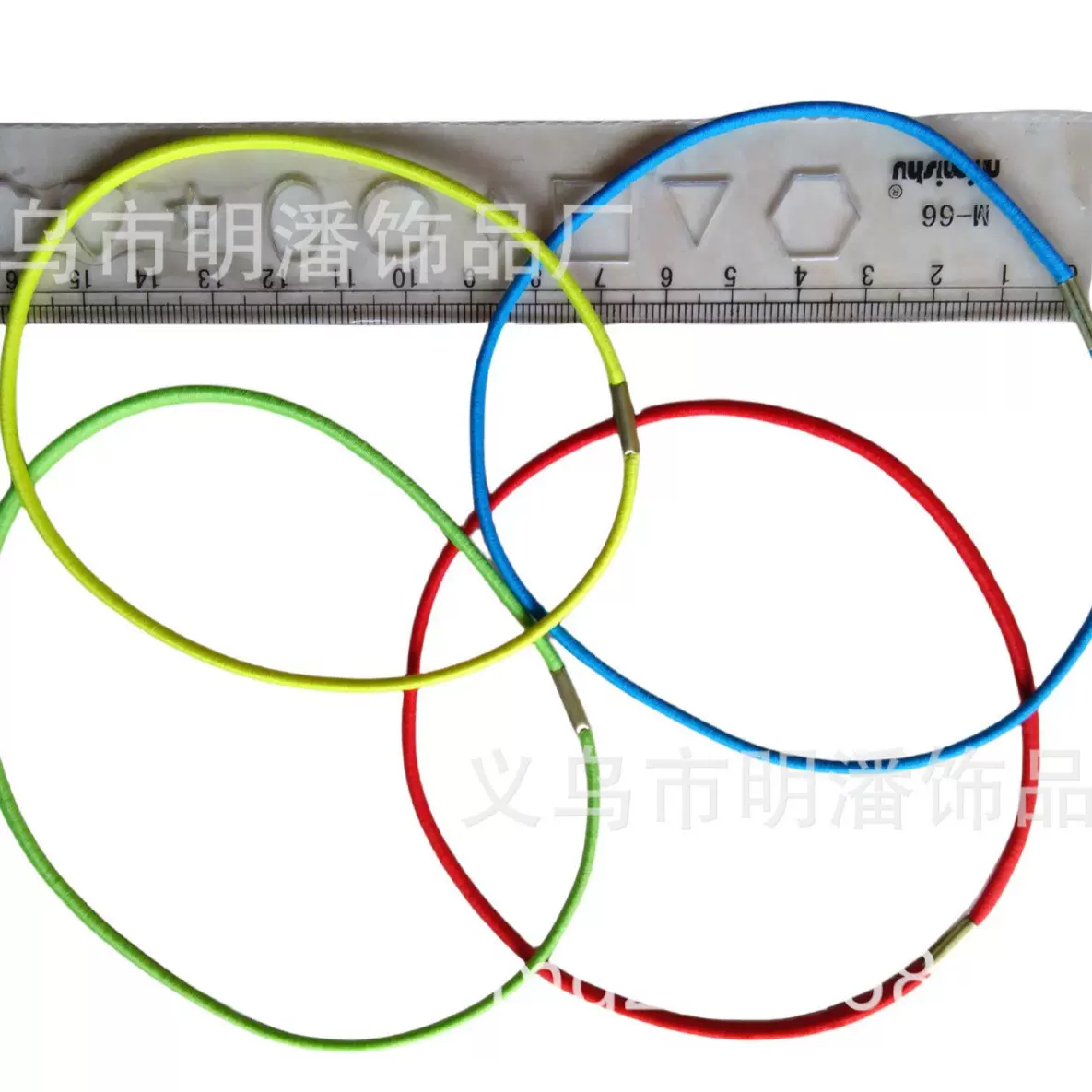 厂家热销 2MM进口橡皮筋打扣头绳 打马仔扣压铁扣发绳发筋头花