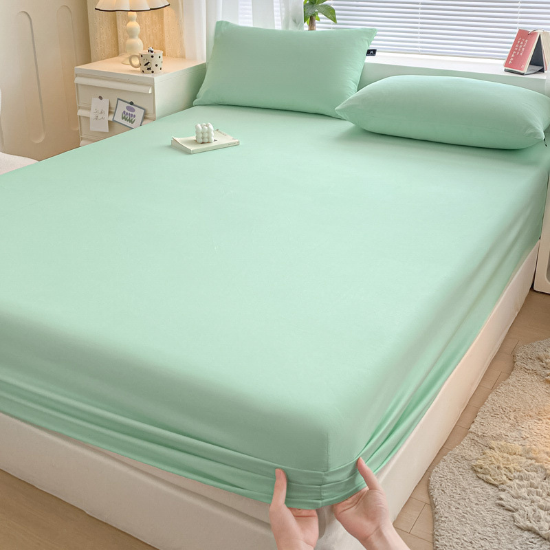 2025 nueva ropa de cama de una sola pieza de algodón 100 funda de cama de algodón con todo incluido cubierta protectora de colchón pieza individual de tres piezas 2