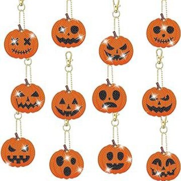 Transfronterizo nueva serie de Halloween 2026 pintura de diamantes diy cojín de tazas hecha a mano colgante llavero pegado diamante refrigerador