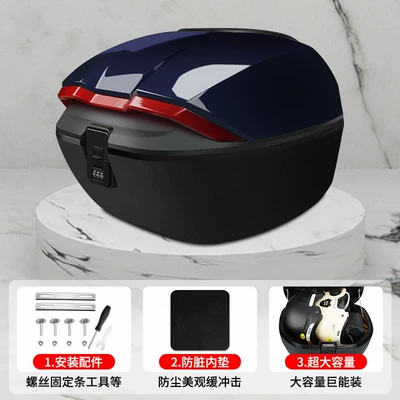 Electric car tail box – for Ninebot Yadea Electric Scooter - password-lock-large-tail-box-sapphire-blue-no-specifications
