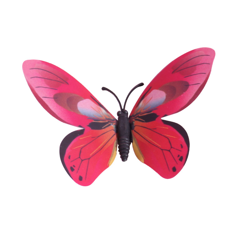 Pegatina de mariposa tridimensional 3D Dormitorio Sala de estar Habitación infantil Fondo Decoración de pared Mariposa magnética Decoración de interior