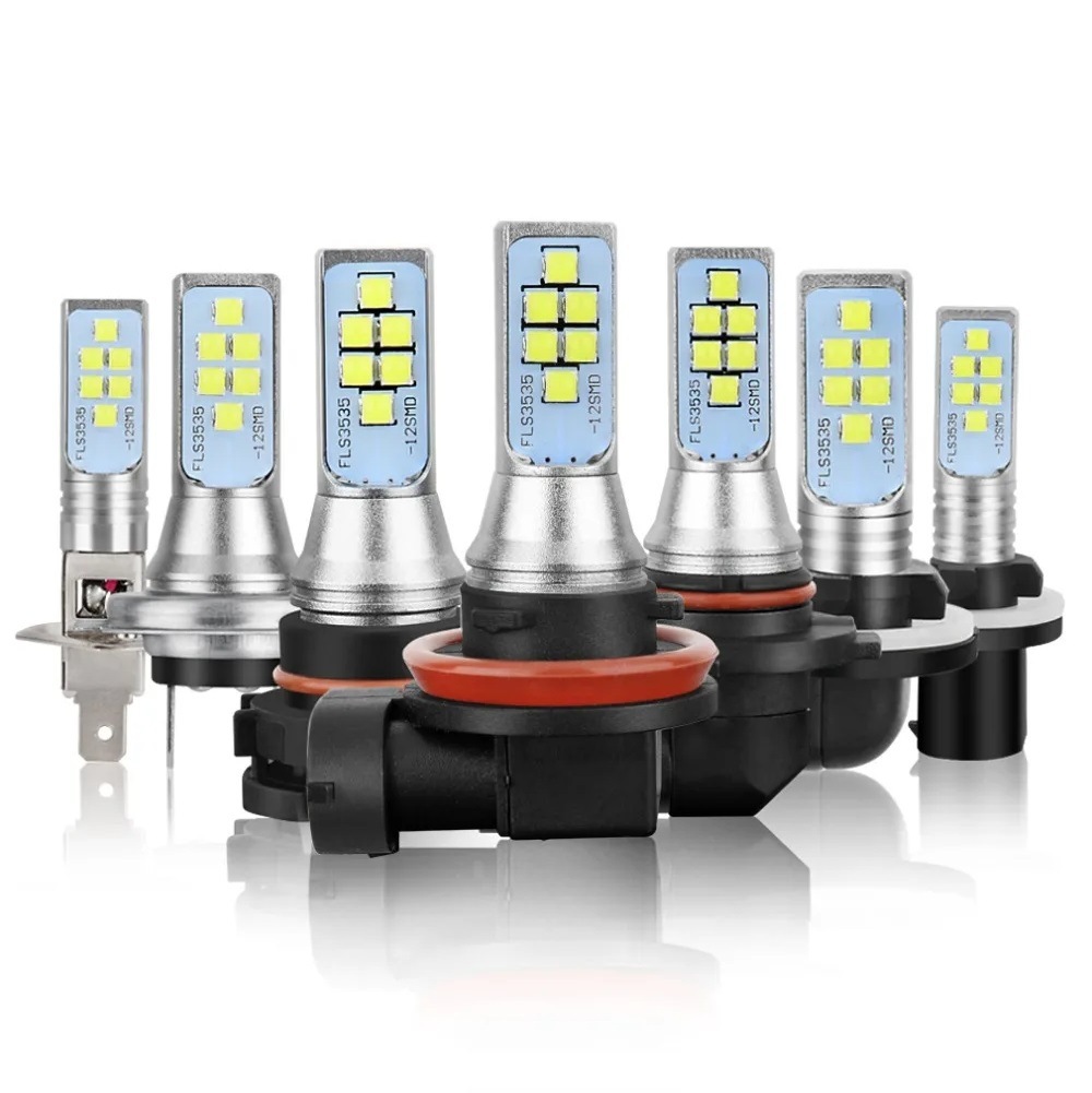 Cross-Border Automotive High-Brightness Front Fog Lights H11 3030 12Smd Led Anti-Fog Lights H4 H7 9005 Headlights