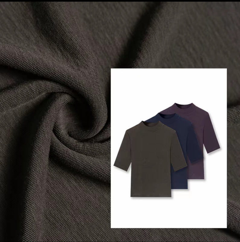 【Half-High Collar, Mid-Sleeve】Lyocell Mid-Sleeve Half-High Collar 2026 Style Mask T-Shirt Stylish 82552-Tf